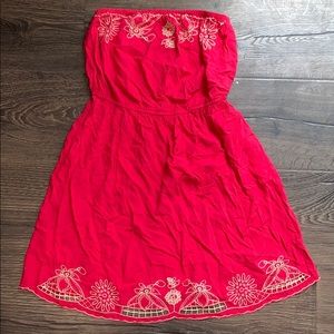 LA Hearts Strapless Sundress — Hot Pink